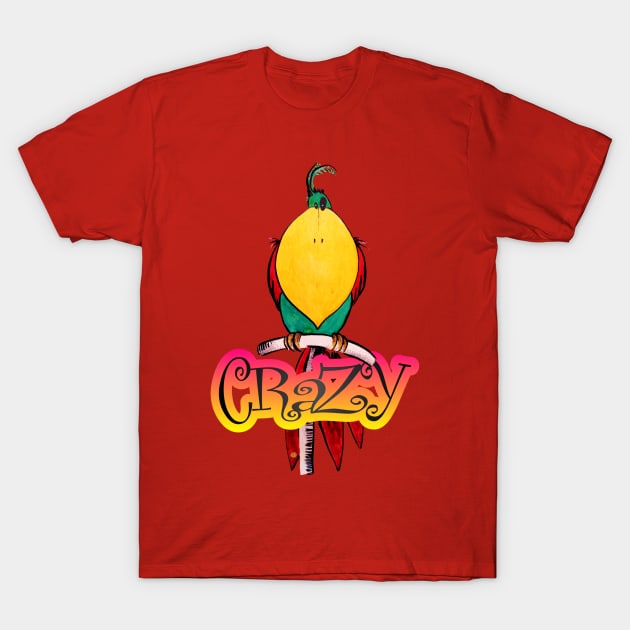 Crazy Bird T-Shirt by RobertBretonArt